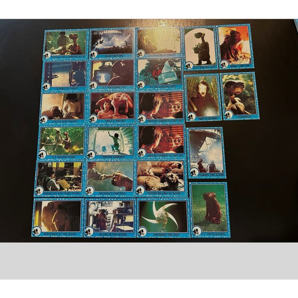 Vintage 1982 ET Extraterrestrial TRADING CARDS, 24 cards, Universal Studios